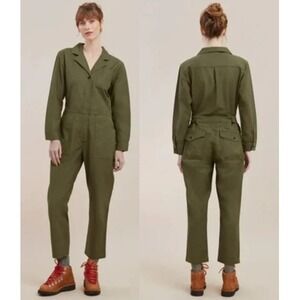 Roark Layover Jumpsuit Miliary Green‎ Long Sleeve Cropped Size Large NWT new